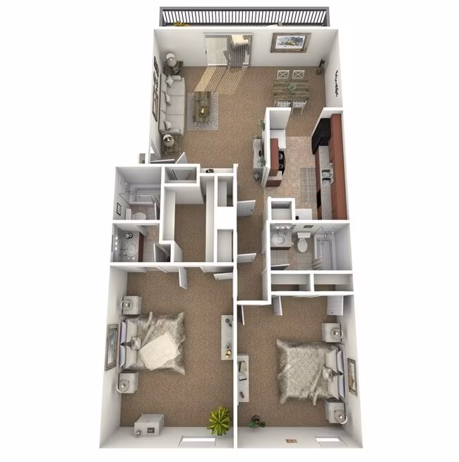 2 Beds • 2 Bath 302 floor plan